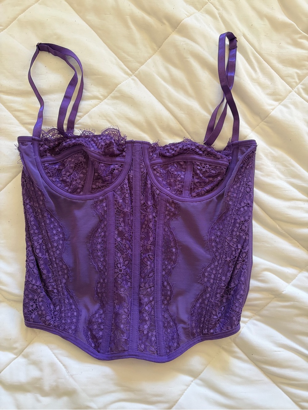 Amazon Purple Lace Bustier Tank Top